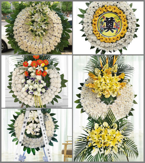 湖北黄冈市黄梅县大河镇戢畈村花圈速递